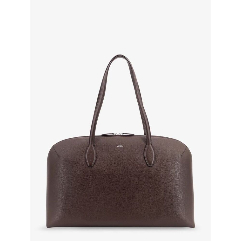 Toteme Dark Brown Leather Tote Bag